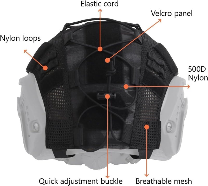 LEJUNJIE PJ Tactical Paintball Airsoft Helmet Fast Military Helmet with NVG Bracket and Side Guide Rail - Image 3